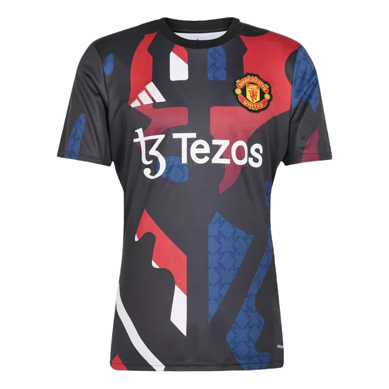 Maglia da calcio Manchester United Pre‑Match 2024/25 – Nera